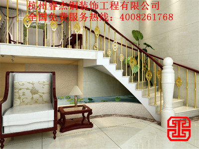 專業生產黃紫銅扶手,廠價直銷,銅裝飾(銅扶手,銅樓梯,銅裝飾,銅屏風)--杭州睿杰銅裝飾工程